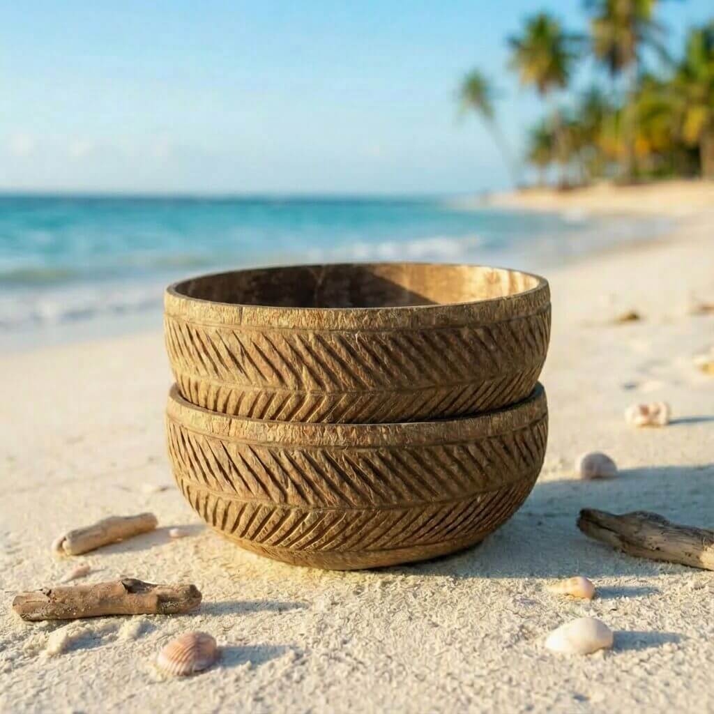 Coconut Bowl Dao Duo Coconut Bowl Dao Duo am Strand