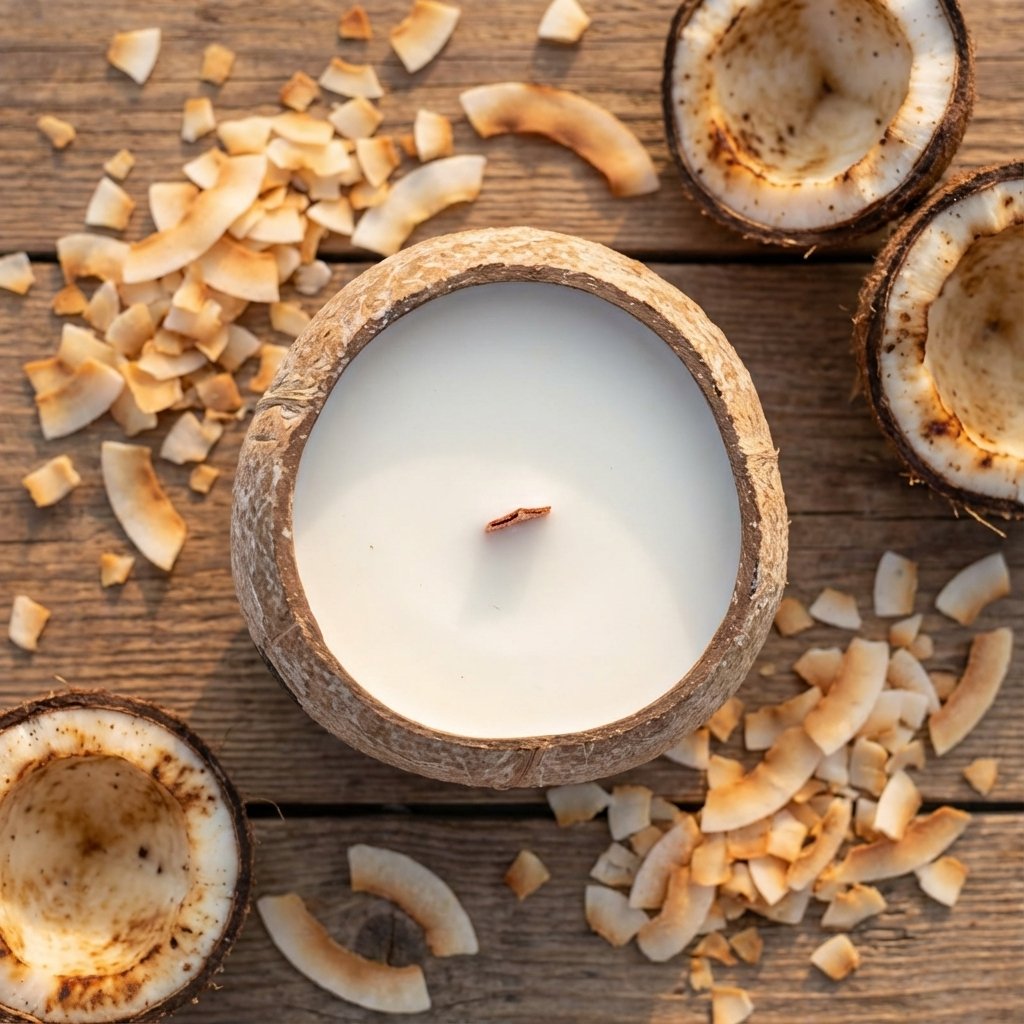 Kokosnuss Kerze Toasted Coconut von oben Kokosnuss Kerze Toasted Coconut Ansicht von oben