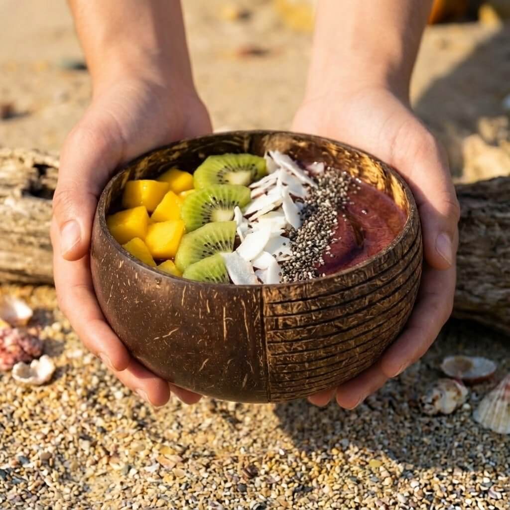 Coconut Bowl Yang mit Acai Coconut Bowl Yang mit Acai